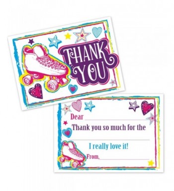 Roller Skating Kids Thank Cards