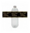 Black Birthday Party Bottle Labels