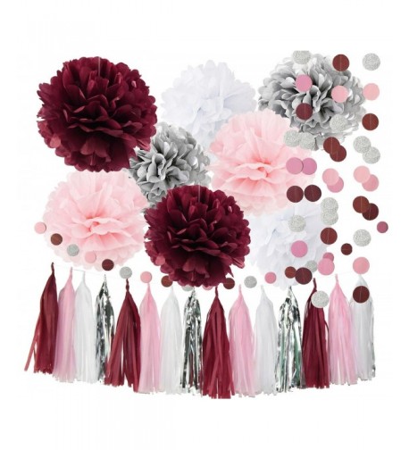 Qians Party Decorations Burgundy Bachelorette