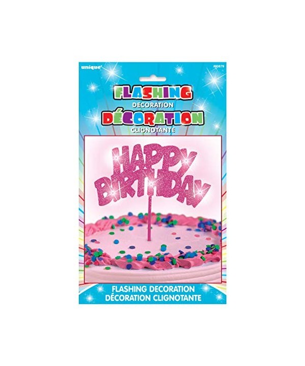 Flashing Happy Birthday Topper Decoration