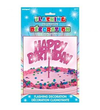 Flashing Happy Birthday Topper Decoration