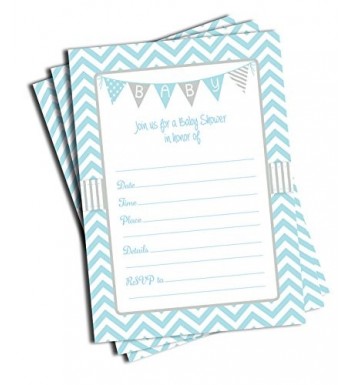 Blue Shower Invitations Envelopes Large