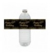 Black Birthday Party Bottle Labels