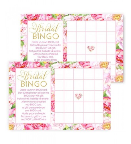 Floral Bridal Shower Bingo Design