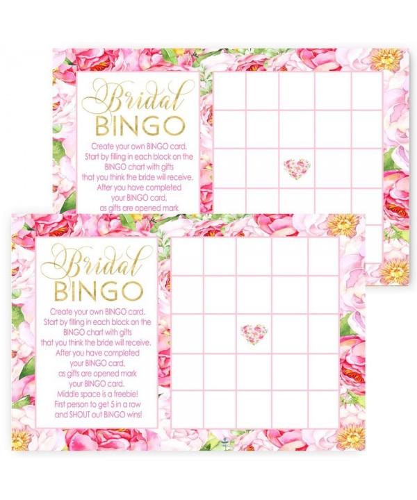 Floral Bridal Shower Bingo Design