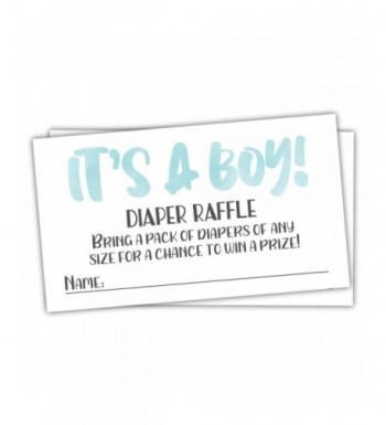 Blue Watercolor Diaper Raffle Tickets