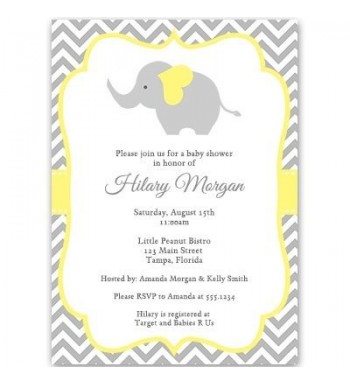 Elephant Invitations Chevron Personalized Envelopes