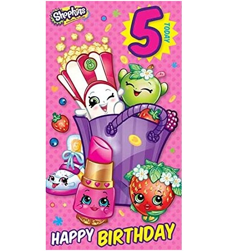 Shopkins age today birthday card