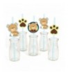 Baby Teddy Paper Straw Decor