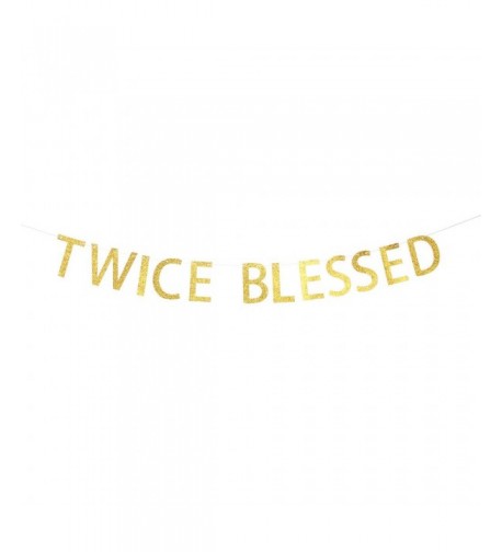 INNORU Twice Blessed Glitter Banner