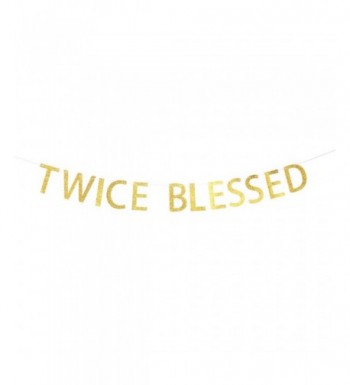 INNORU Twice Blessed Glitter Banner