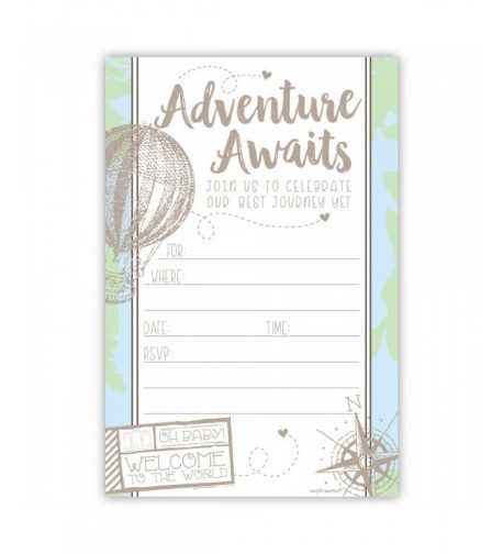 Adventure Travel Shower Invitations Envelopes