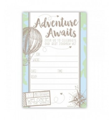 Adventure Travel Shower Invitations Envelopes