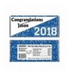 Blue Graduation Personalized Chocolate Wrappers