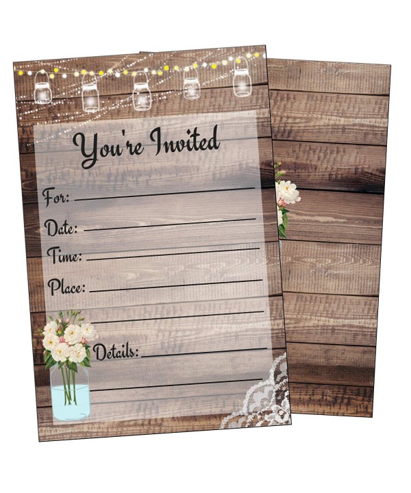 Invitations Bridal Bachelorette Anniversary Housewarming Retirement