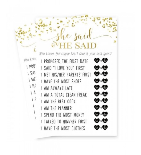 Abstract Bridal Shower Games Cards