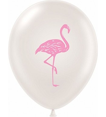 Flamingo Balloon Pearl White Biodegradable