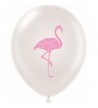 Flamingo Balloon Pearl White Biodegradable