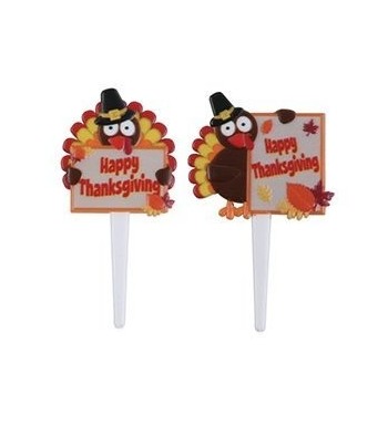 Thanksgiving Turkey Cupcake Picks pcs