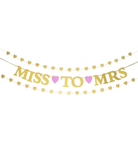 Miss Banner Glitter Heart Shaped Garlands