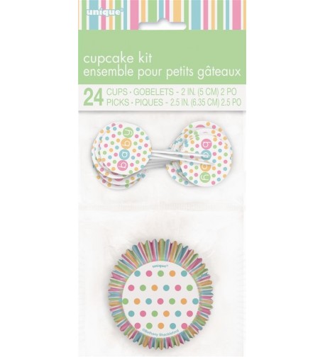 Pastel Baby Shower Cupcake Kit