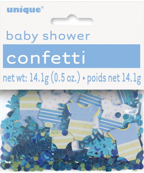 Blue Polka Baby Shower Confetti