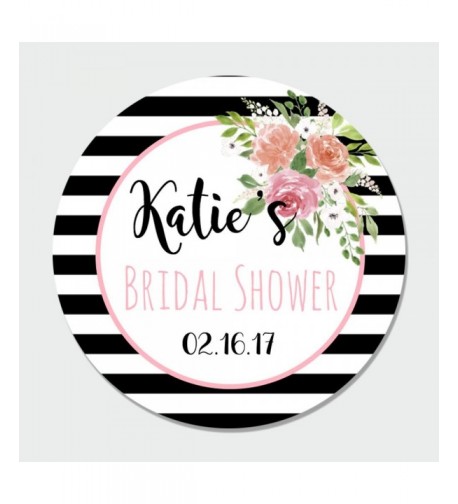 Customized Floral Bridal Shower Stickers