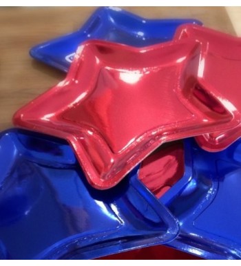 Shaped Shiny Patriotic Paper Plates