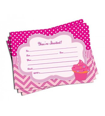 Pink Cupcake Invitations Envelopes Large