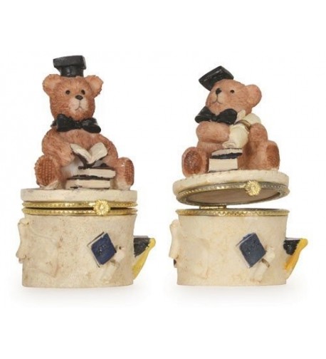 Graduation Bear Trinket Box Pieces