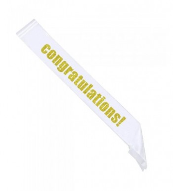 Congratulations Sash White Celebration Supplies