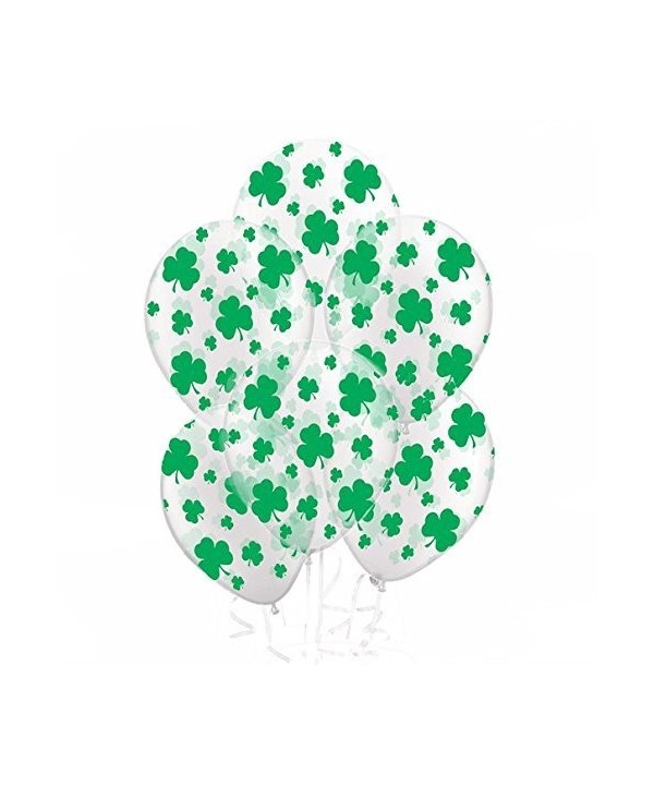 Patricks Latex Crystal Shamrocks Balloons